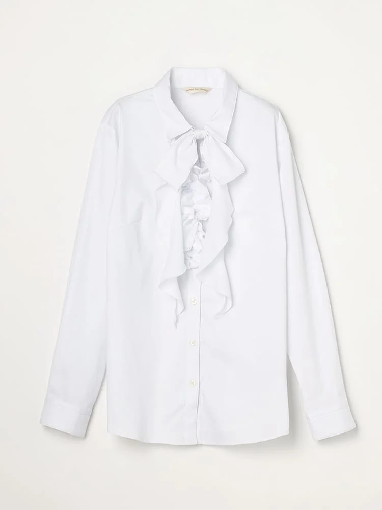 L．ピンク 4WAY ビッグリボンシャツ ホワイト/ピンク/サックス | P.S.