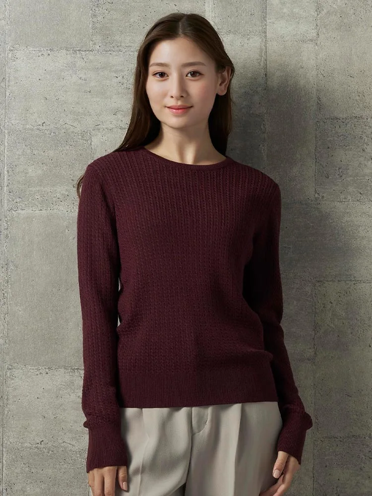 オフホワイト イタリー糸 ミニケーブルニット オフホワイト/イエロー