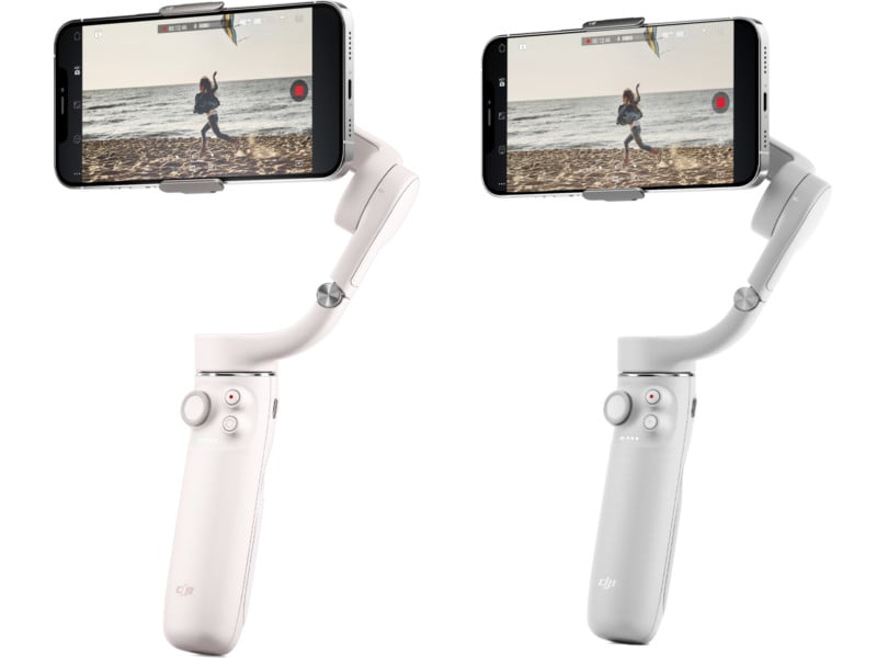DJI OM 5 サンセット ホワイト スマートフォンジンバル 補助ライト付き