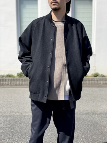 ATON - SUPER 160'S DOUBLE SAXONY | LETTERMAN JACKET : UNDERPASS