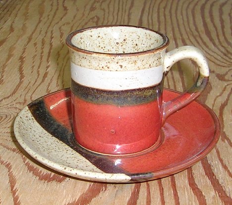 昭和レトロ 掛け分けデミタスカップ＆ソーサー【通販 コーヒーカップ