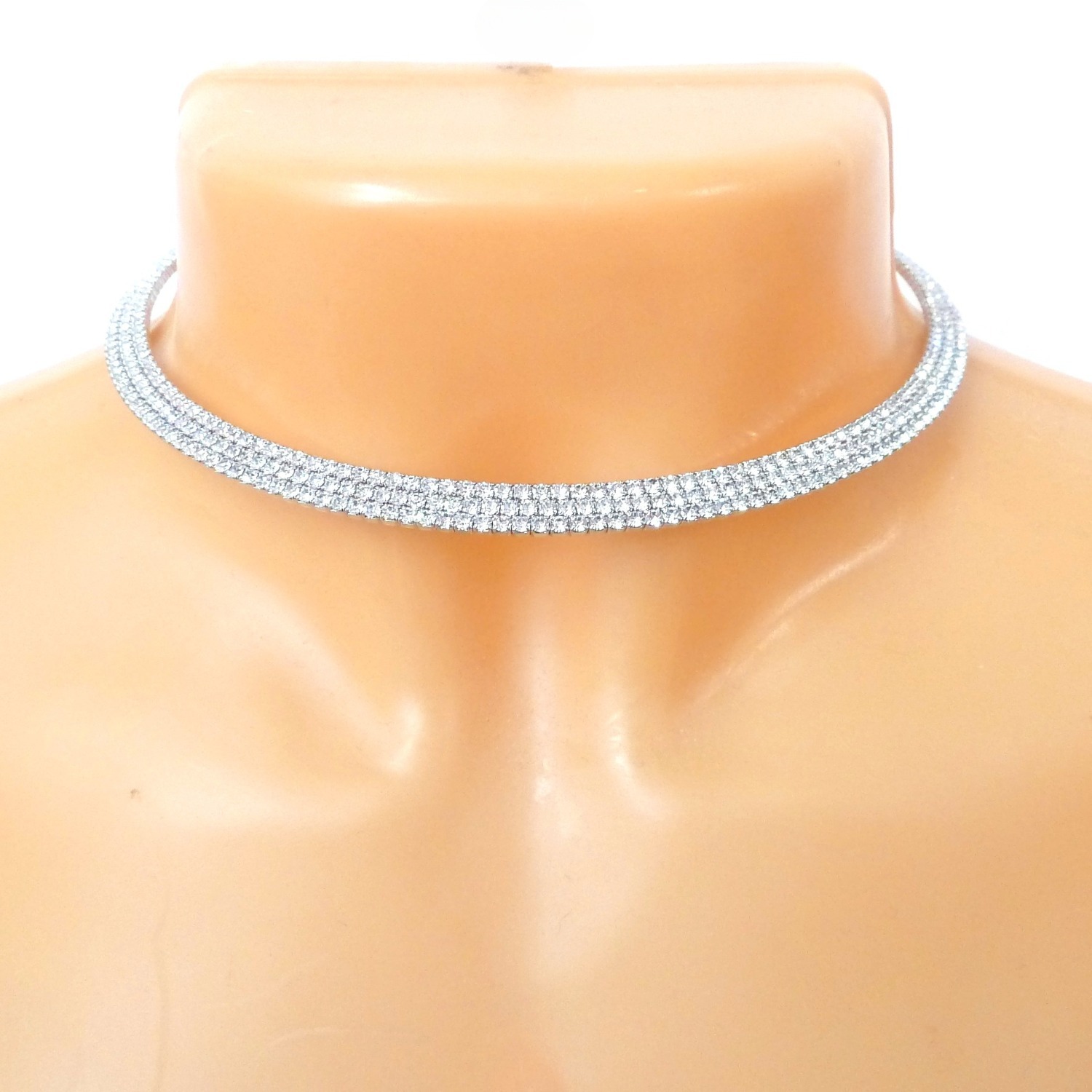 チョーカー ネックレス シルバー3連 GA019C ＜ 多美咲 ONELINE SHOP