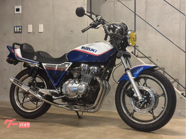 スズキ GSX400F ホワイトブルーF2カラー アップハンドル