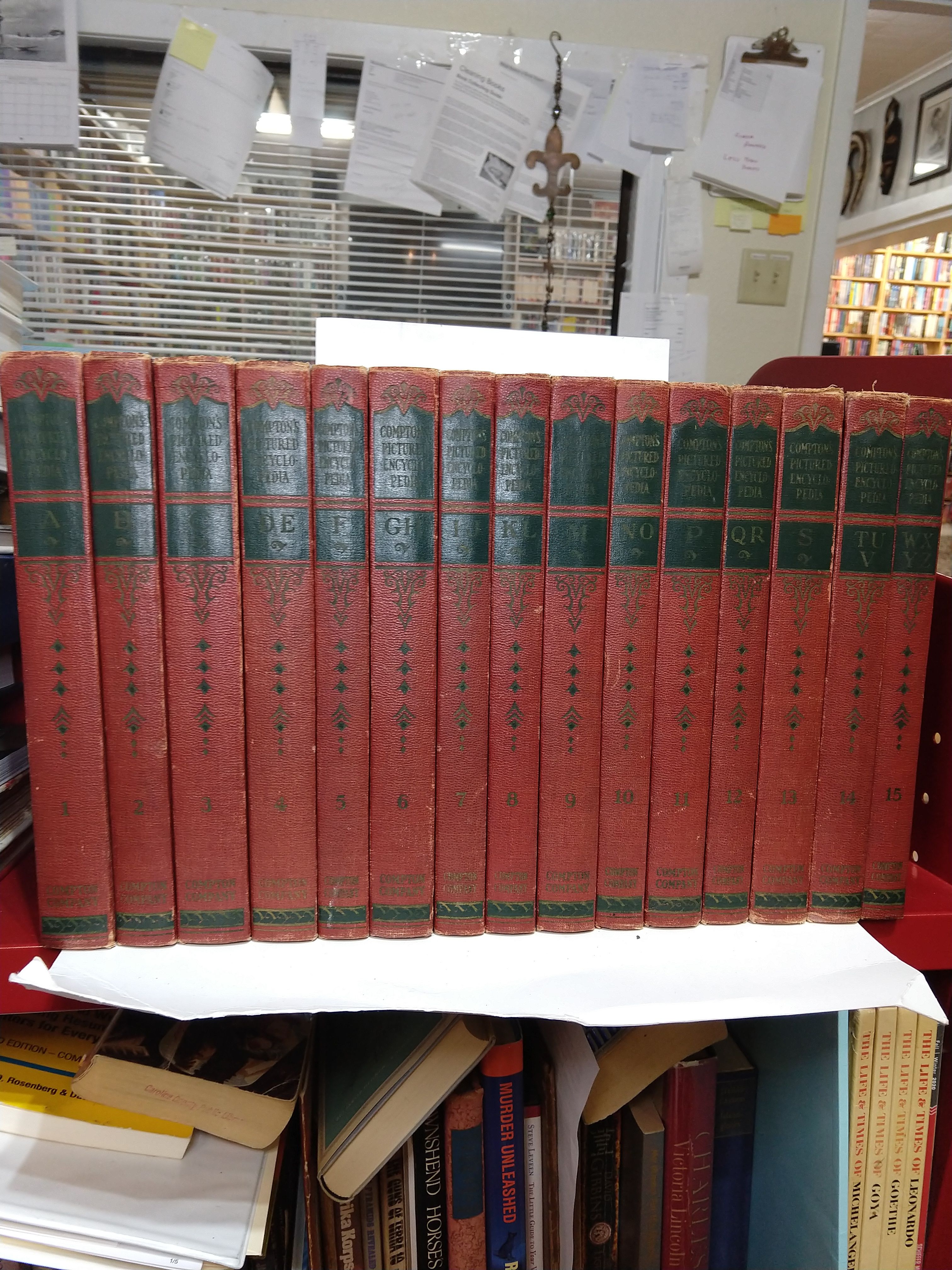 Compton's Pictured Encyclopedia (15 volumes): Used; Good HARDCOVER
