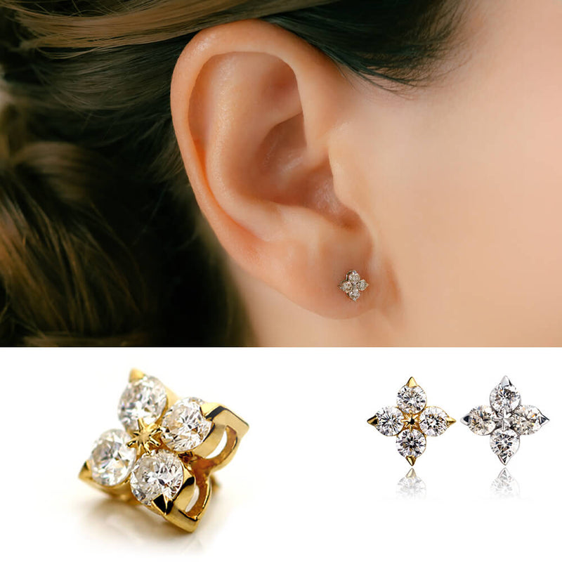 天然ダイヤモンド ボディピアス│40代・50代にオススメ 存在感のある