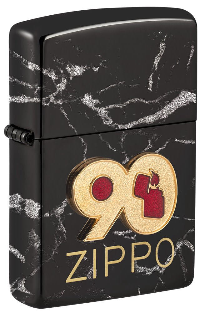 Zippo Lighter High Polish Black, Limited Edition Zippo 90th