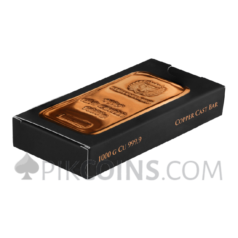 Copper Cast Bar 1000g - Germania Mint Coin - Modern numismatic