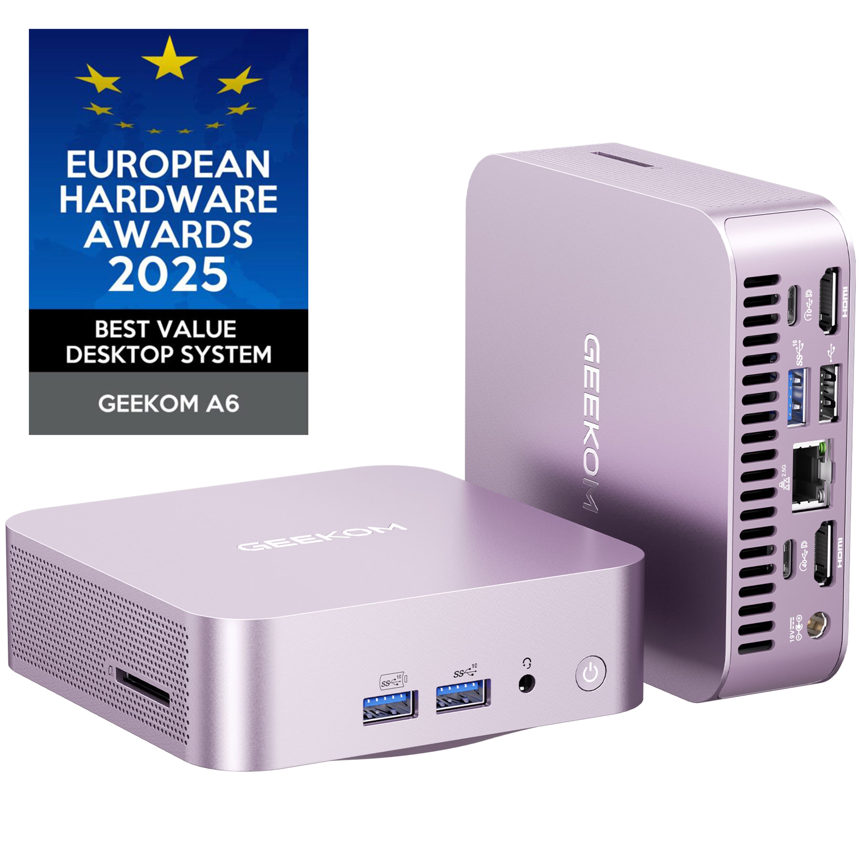 Geekom A6 Mini PC, AMD Ryzen 7 6800H, 16GB DDR5 RAM, 512GB M.2