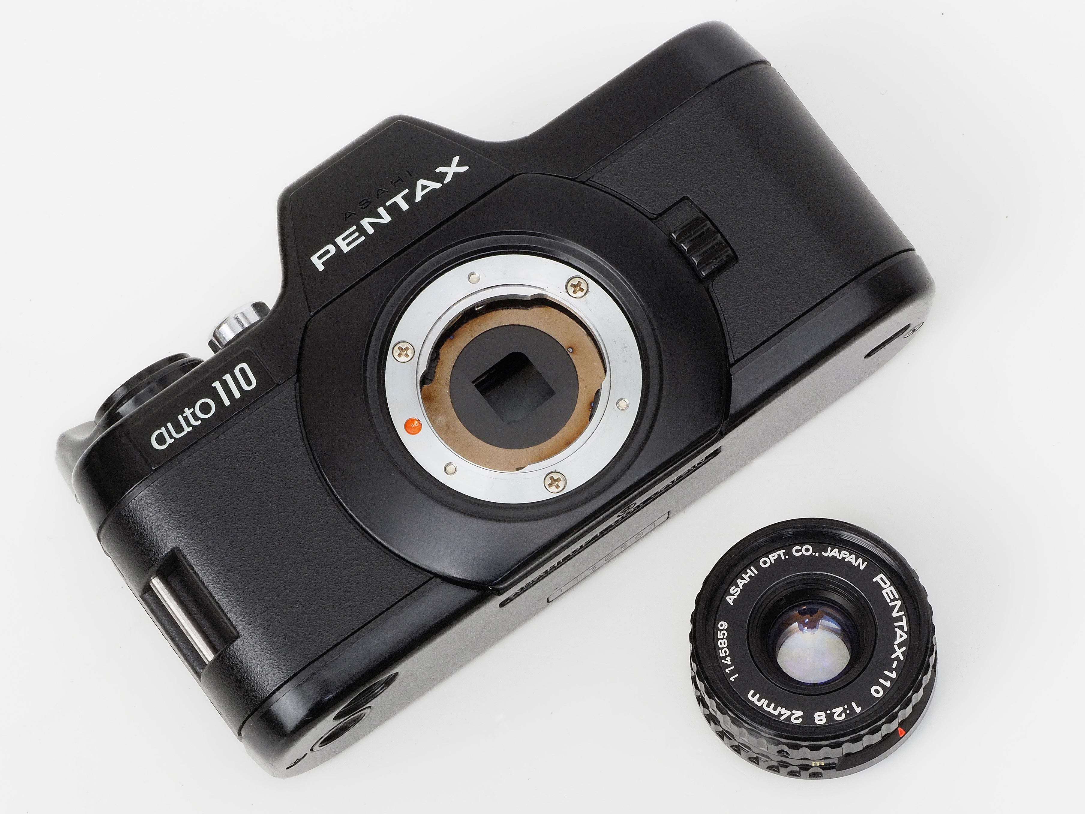 フィルムカメラ Pentax 110 Pentax auto 110 Film Camera with two lenses – Relics