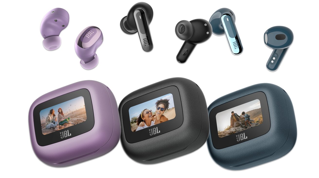 JBL Live Buds 3 adds touch display to charging cases