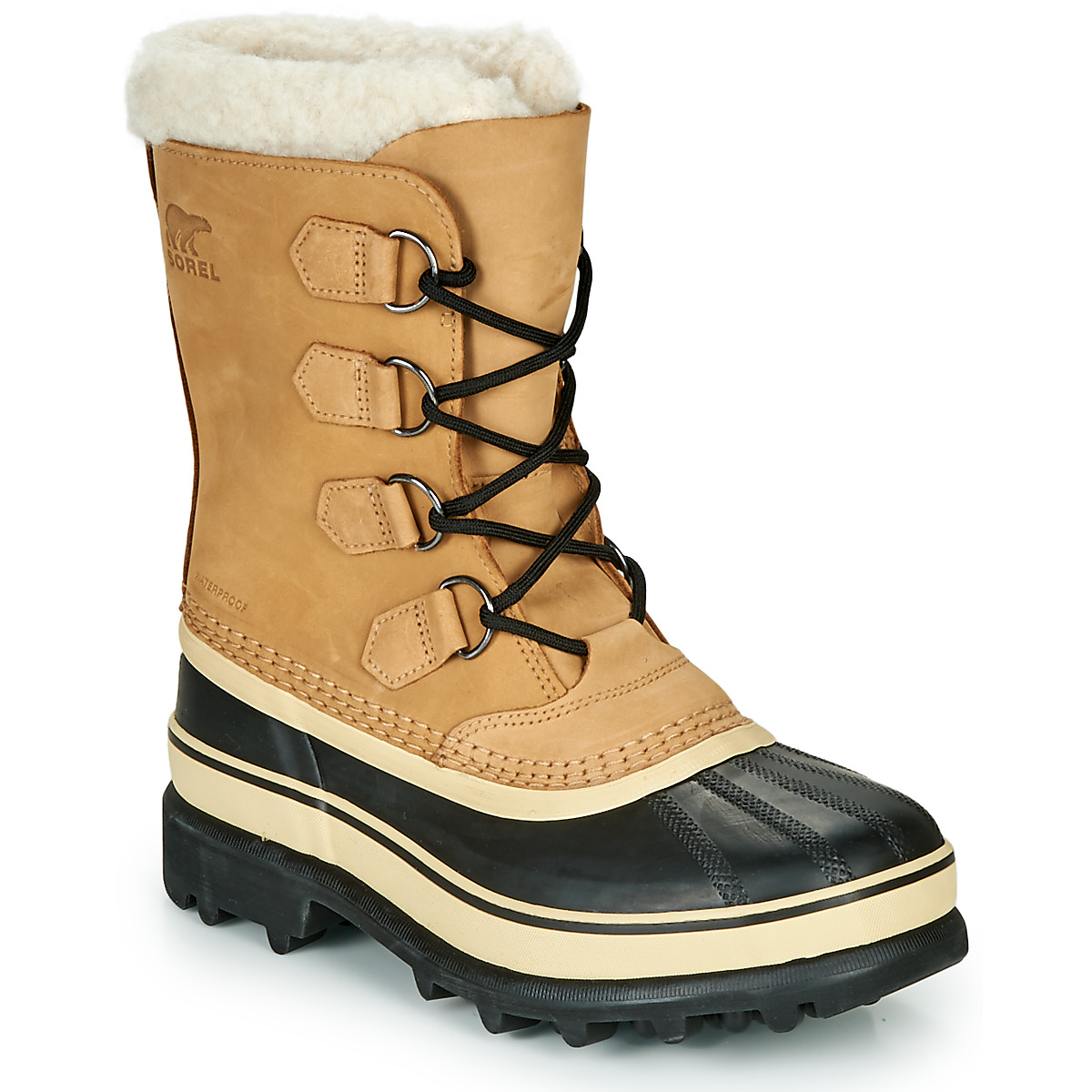 Sorel CARIBOU WP Brown / Black - Fast delivery | Spartoo Europe