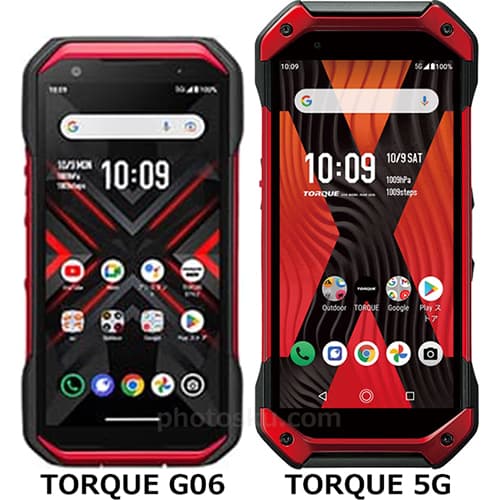 TORQUE G06」と「TORQUE 5G」の違い - フォトスク