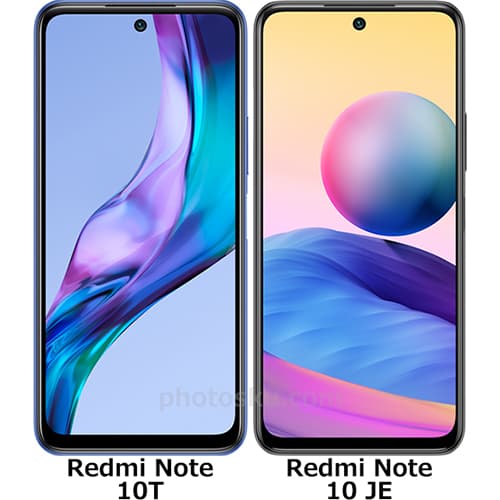 Redmi Note 10T」と「Redmi Note 10 JE」の違い - フォトスク