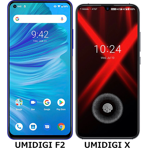 UMIDIGI F2」と「UMIDIGI X」の違い - フォトスク