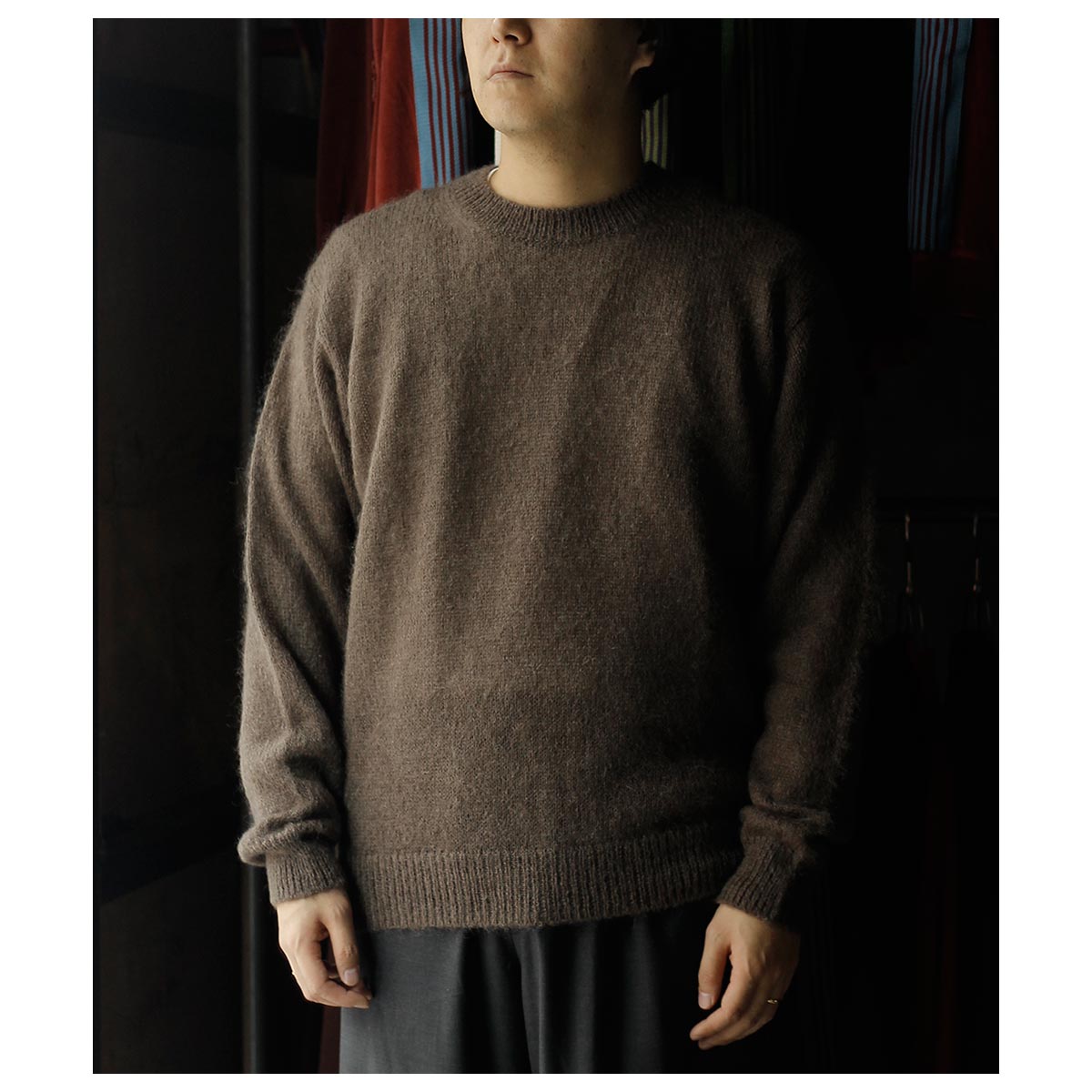 バトナー BATONER ピュア モヘヤ クルーネック PURE MOHAIR CREW NECK