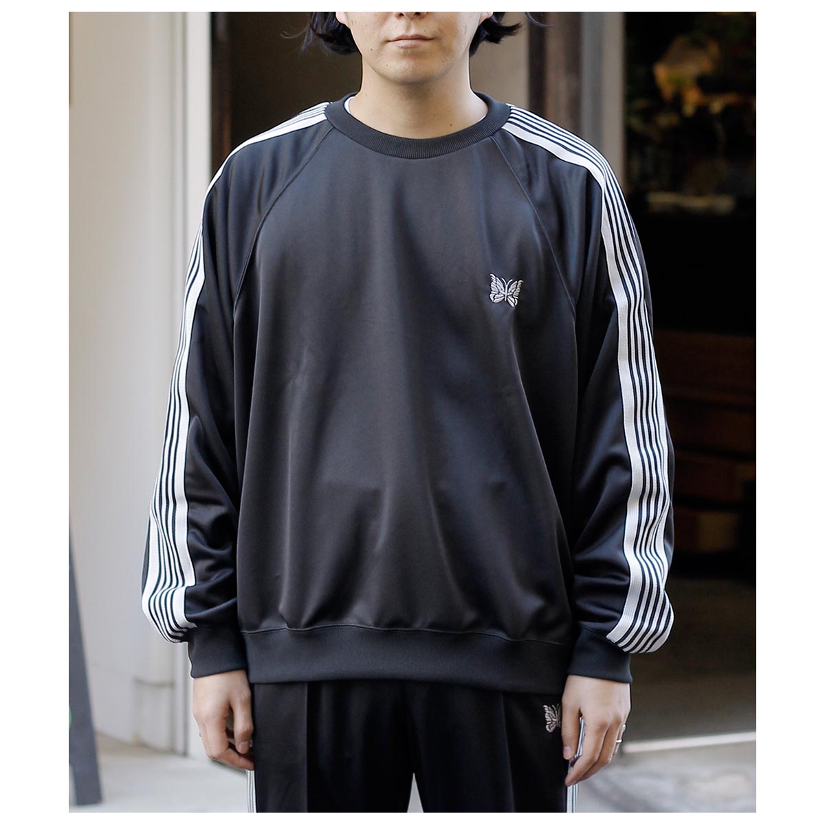 ニードルズ NEEDLES ポリスムース トラック クルー ネックシャツ Track