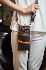 シザーケース NEW TW-16 チョコブラウン 本革 5丁 – POCKE