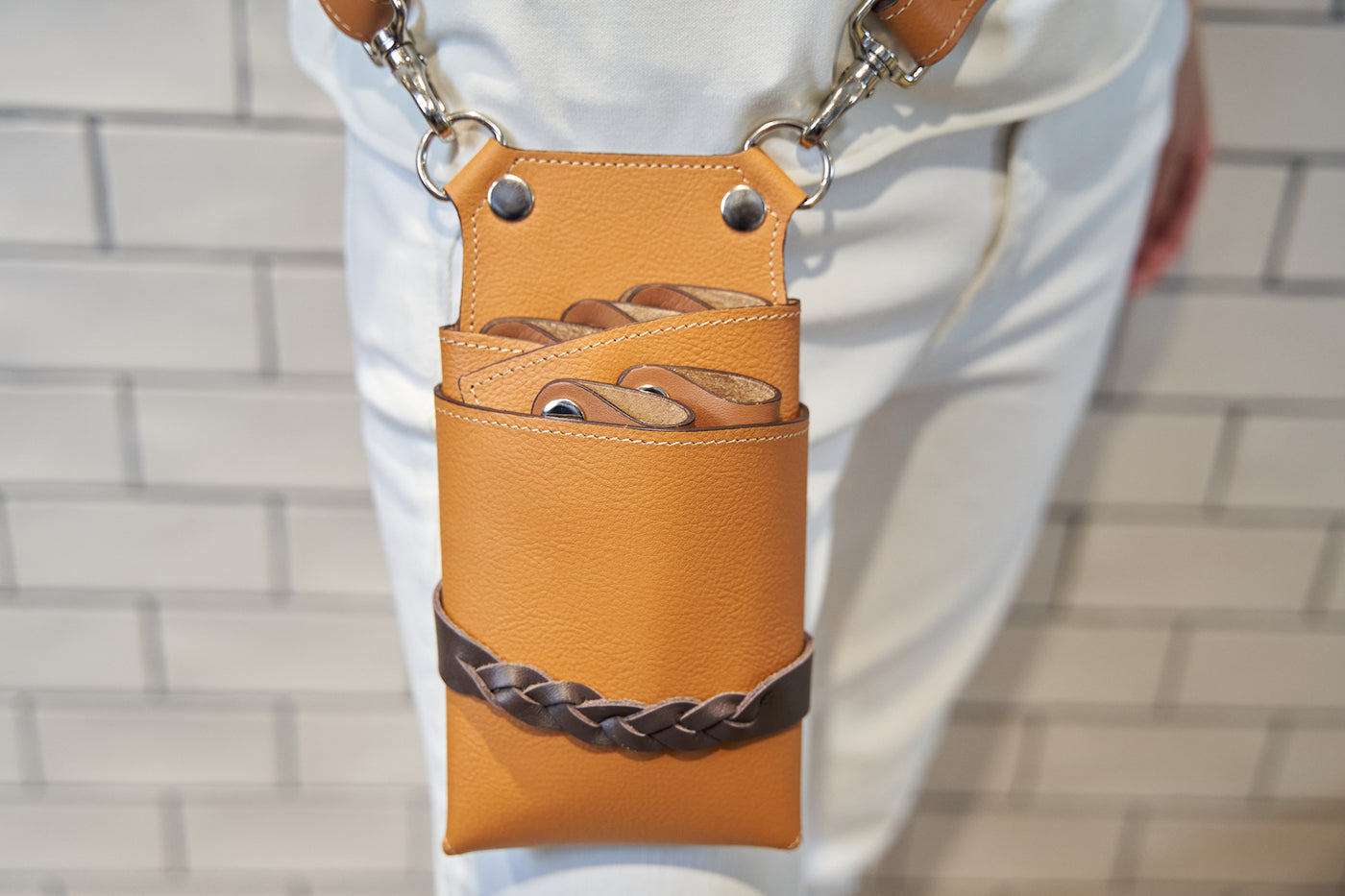 シザーケース NEW TW-16 ブラウン 本革 5丁 – POCKE