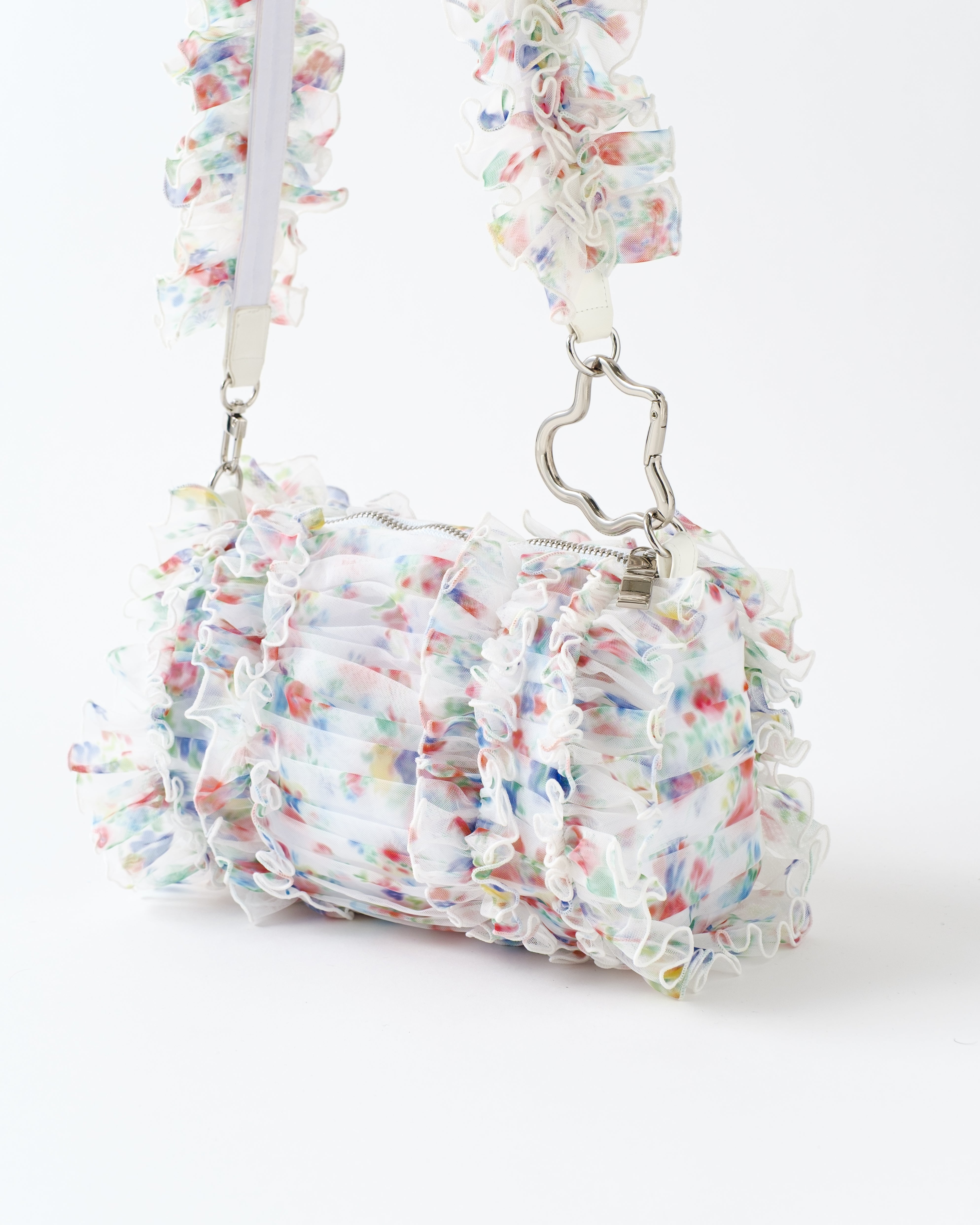 Tulle frill bag (floral pattern)