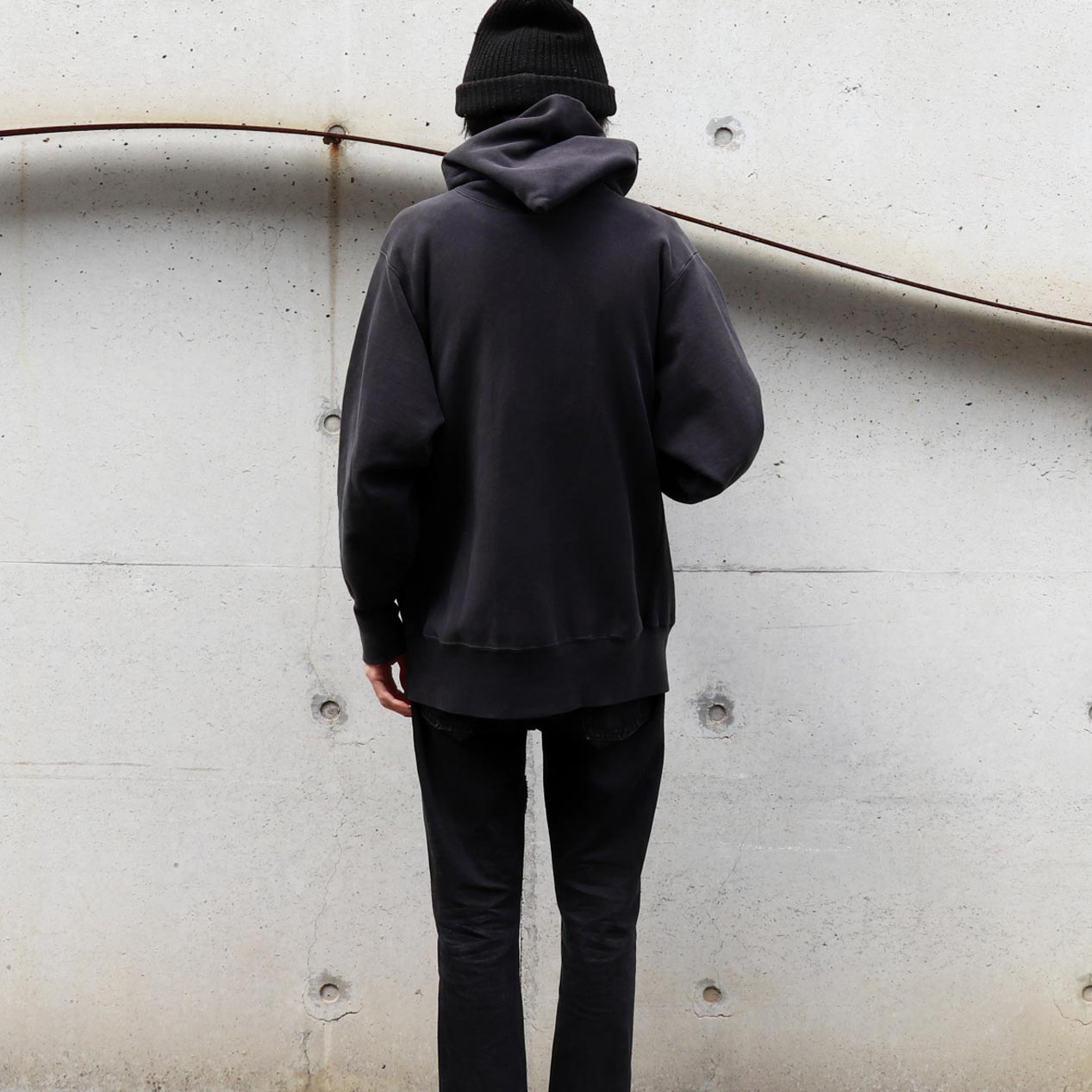 POST JUNK / 90's CHAMPION USA製 ブラック 目無し リバースウィーブ