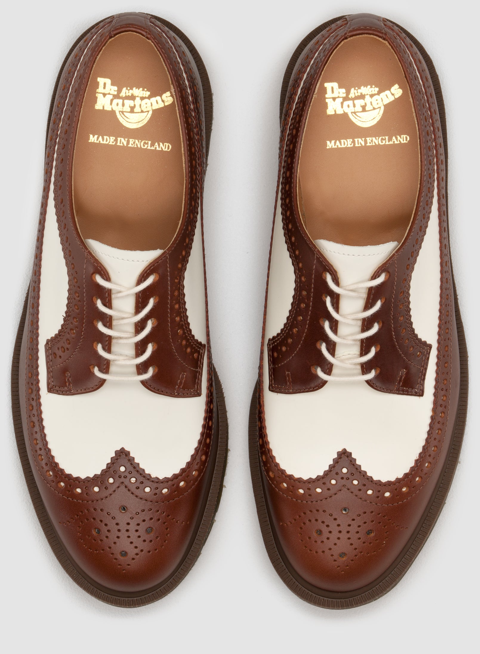 3989 TAN+OFF WHITE BROGUE SMOOTH OXFORD MIE – Posers Hollywood