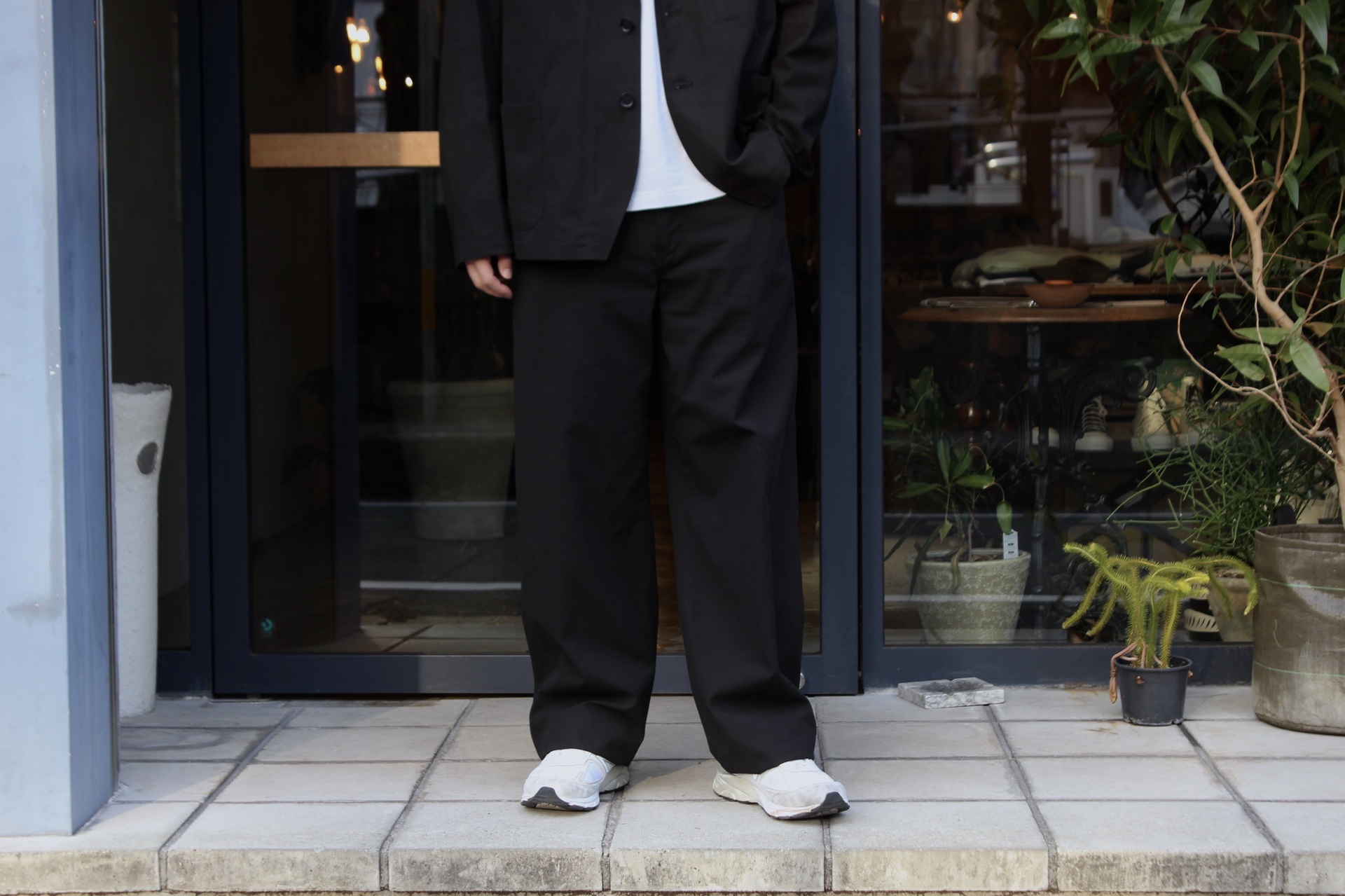 AURALEE - FINX HARD TWIST GABARDINE JACKET & PANTS: VIOLA STELLA