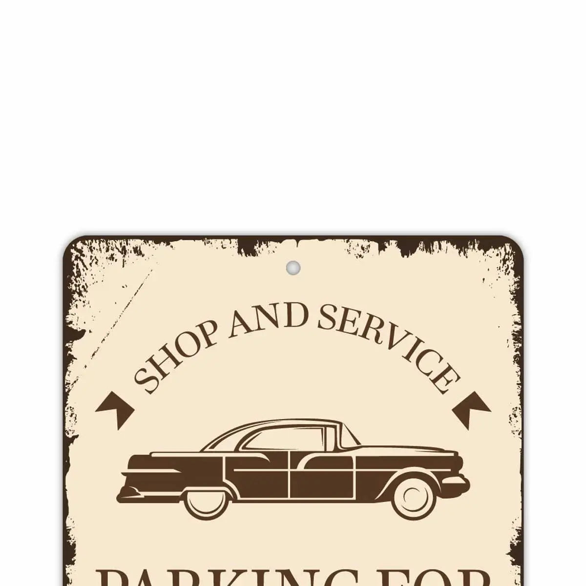 長方形看板】クラシックパーキングサイン・車/アメリカ製オリジナル