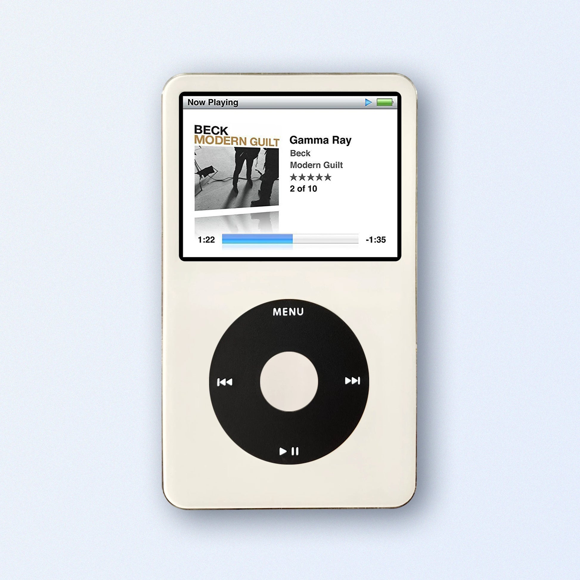 White Apple iPod Classic 5th Generation upgraded with SDXC Card