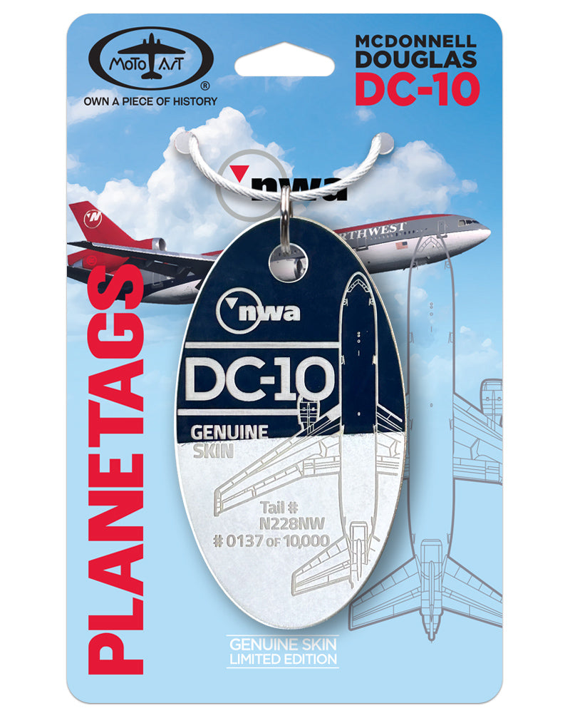 Northwest® DC-10 N228NW PlaneTags – MotoArt PlaneTags