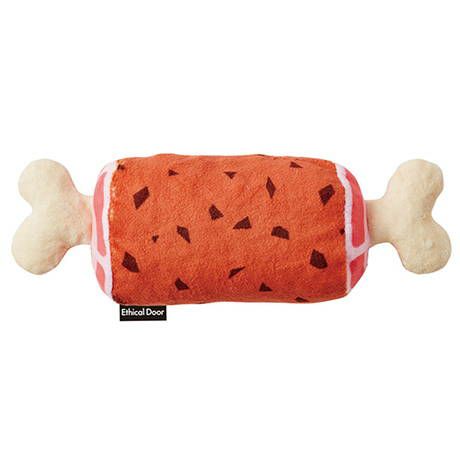 犬用おもちゃ EthicalDoor エシカルドア かみぐるみ 骨つき肉
