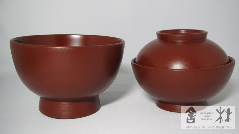 赤木明登作 三つ椀 大 赤 137×90mm