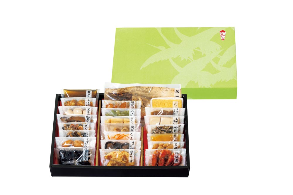 カモ井食品工業 おせちセット「五葉」22品セット 鯛めしのだし付き 約3