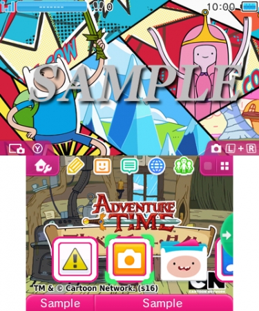 ニンテンドー3DSの「テーマショップ」にて「アドベンチャー・タイム