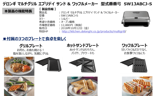 塊肉やBBQからワッフルまで、本格的なグリル料理がご家庭で楽しめる