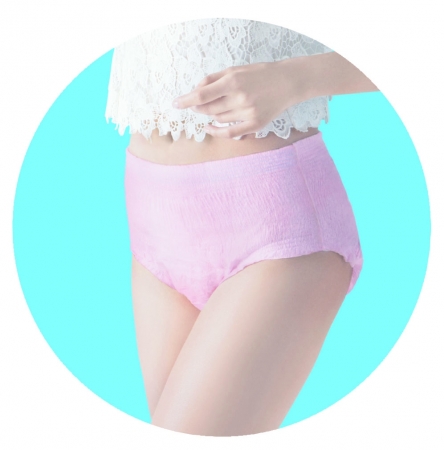 普段の下着のはき心地にこだわった、すっきりシルエットの使いきり吸水