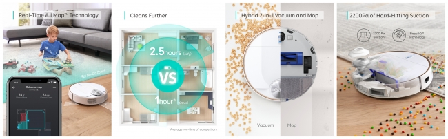 Eufy】リアルタイムマッピング機能搭載！吸引と水拭きの両方で掃除可能
