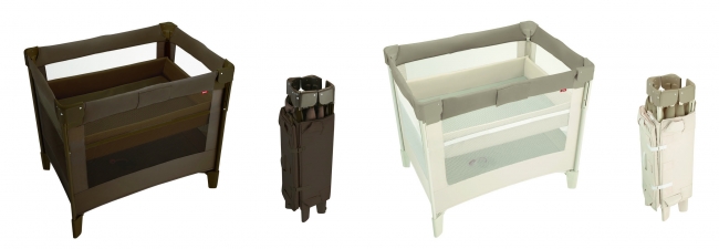 アップリカだけのコンパクト折りたたみ構造！！たためるベビーベッド