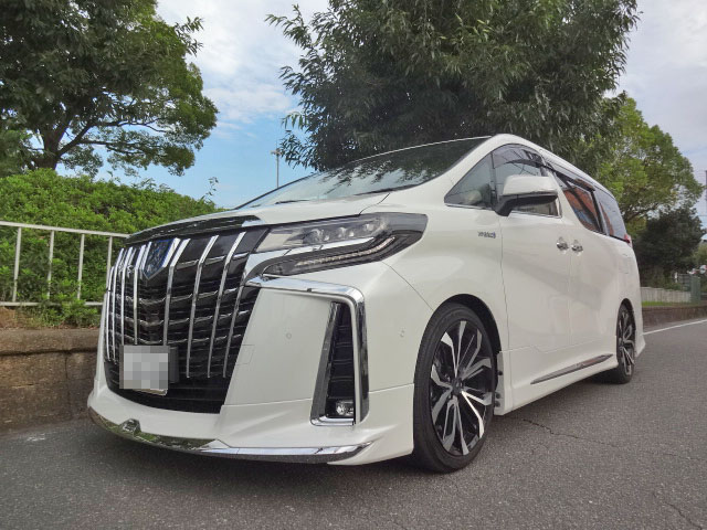 AYH30W アルファード タナベ NF210 ダウンサスに交換 四輪アライメント