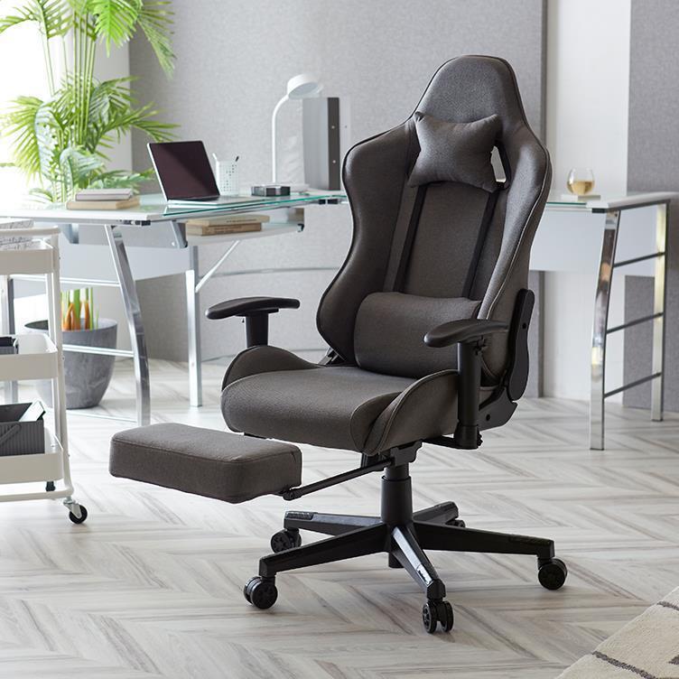 WEB限定】 ファブリックゲーミングチェア SGC-FOGY(グレー): ソファ