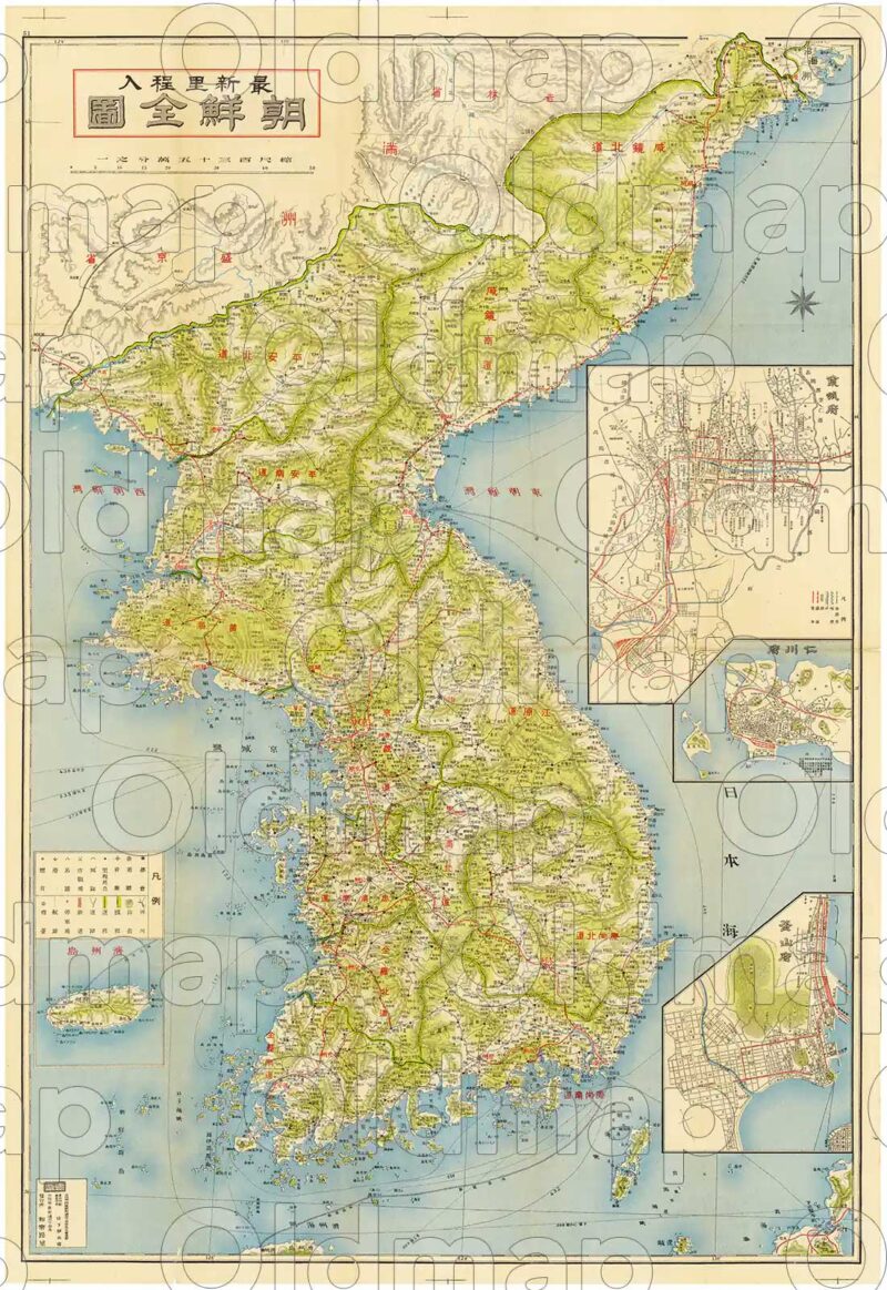 oldmap.shop ／朝鮮全図や朝鮮総督府発行の朝鮮五万分一図などを追加
