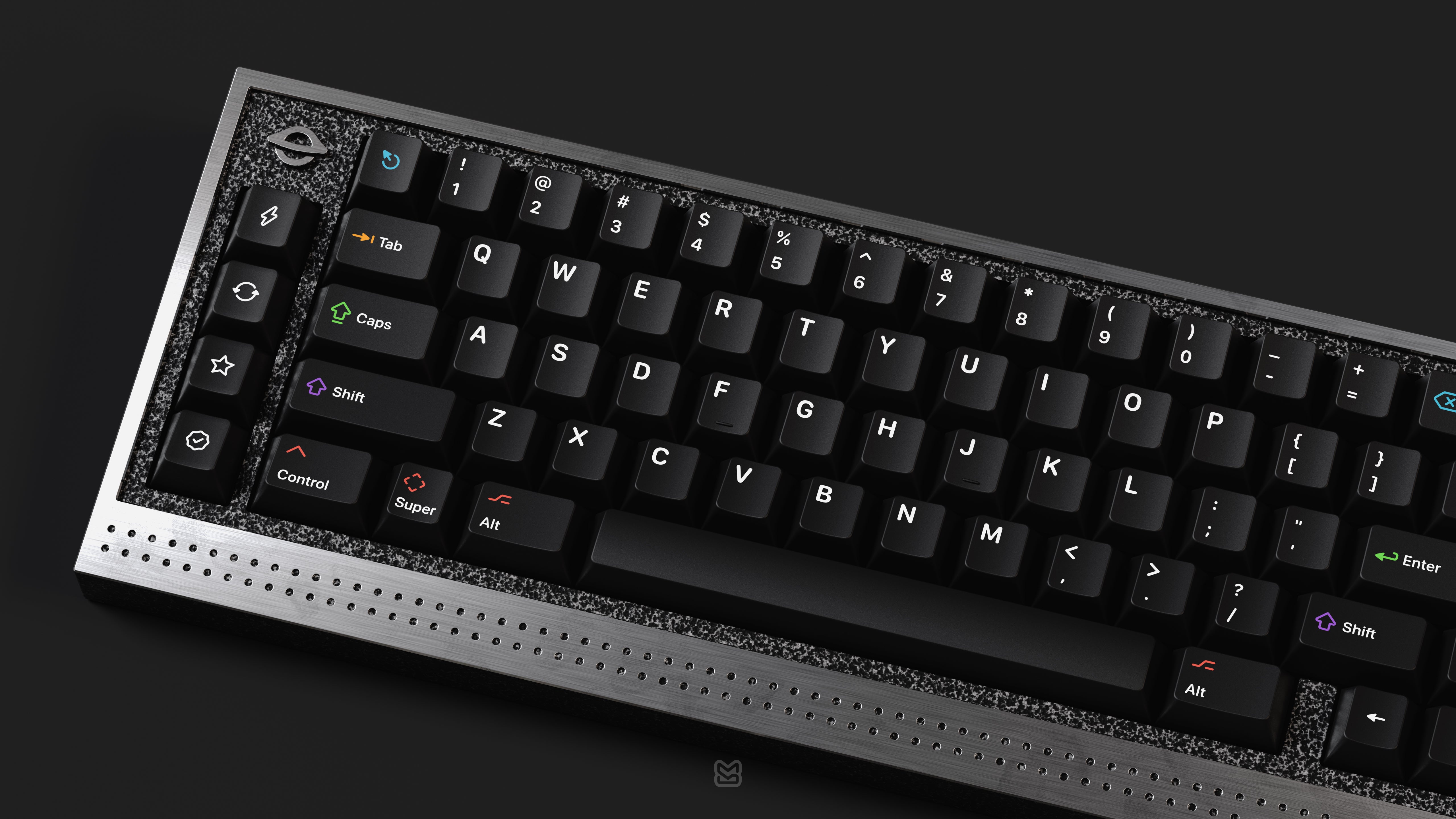 In Stock) KAP White on Black Keyset