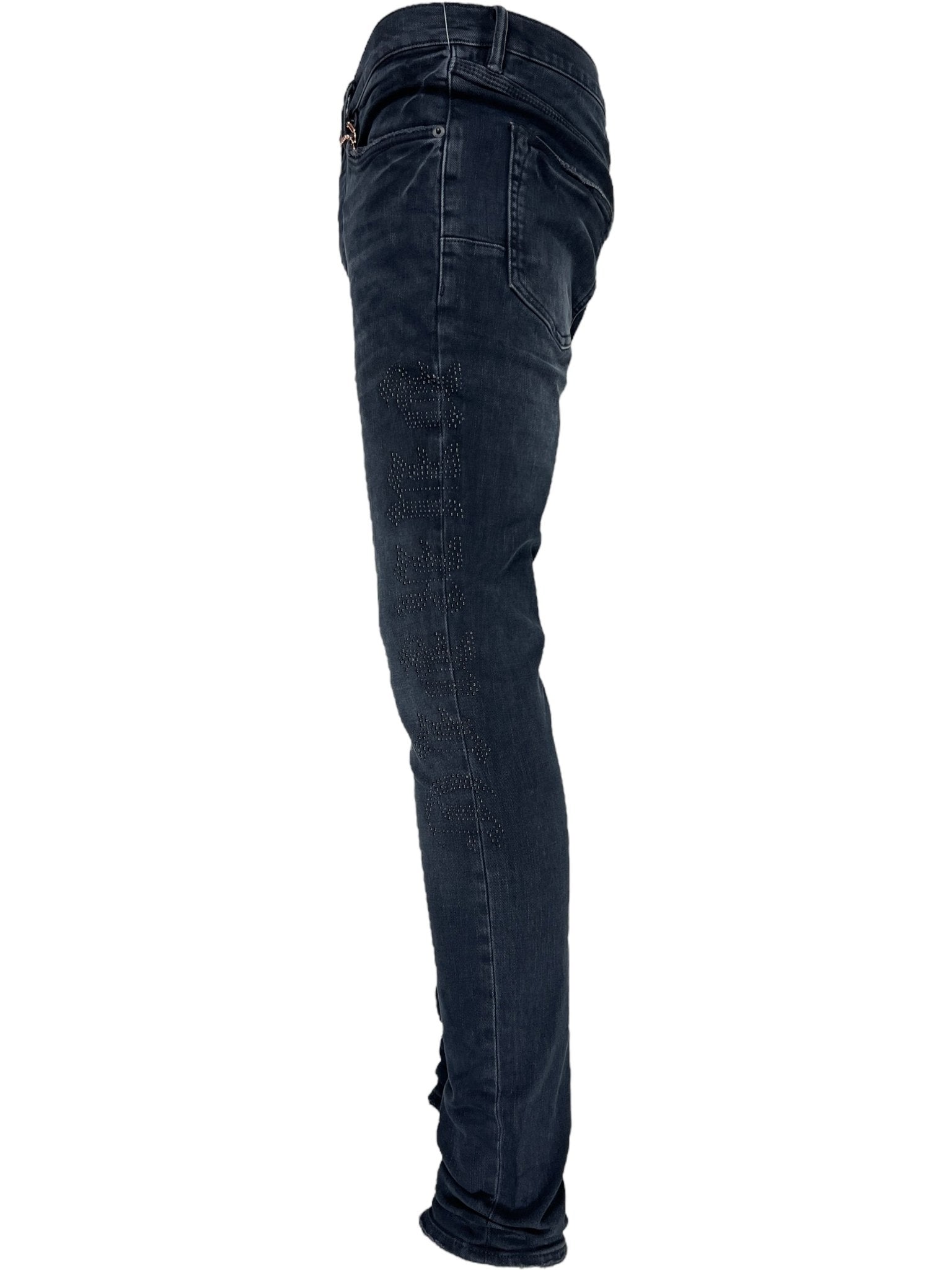 Purple Brand P001-SHFL425 Skinny Hotfix Logo Black - Probus