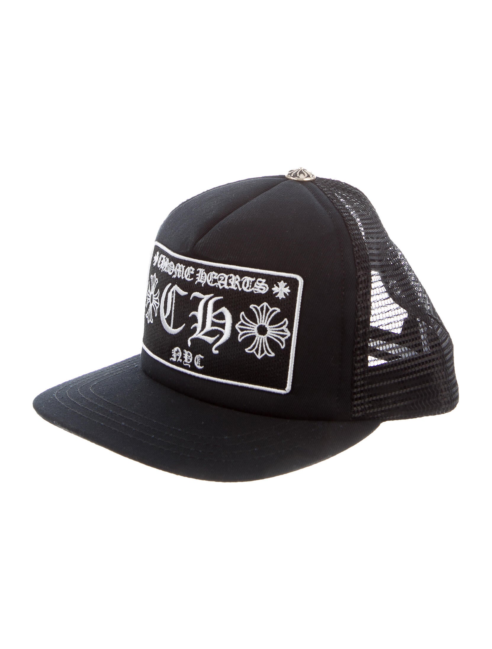 Chrome Hearts NYC Trucker Hat - Black Hats, Accessories - CHH29141