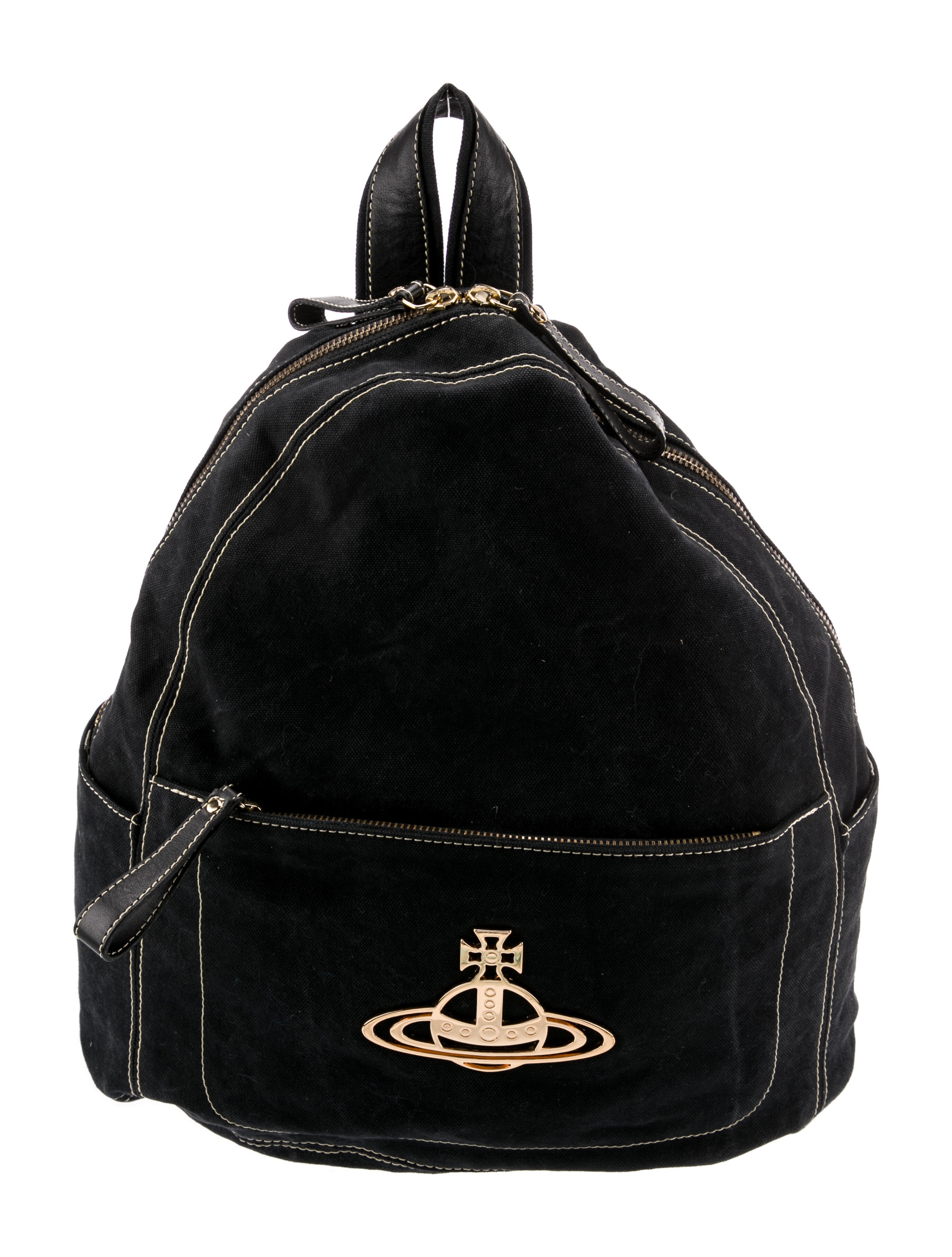 Vivienne Westwood Canvas Backpack - Black Backpacks, Handbags