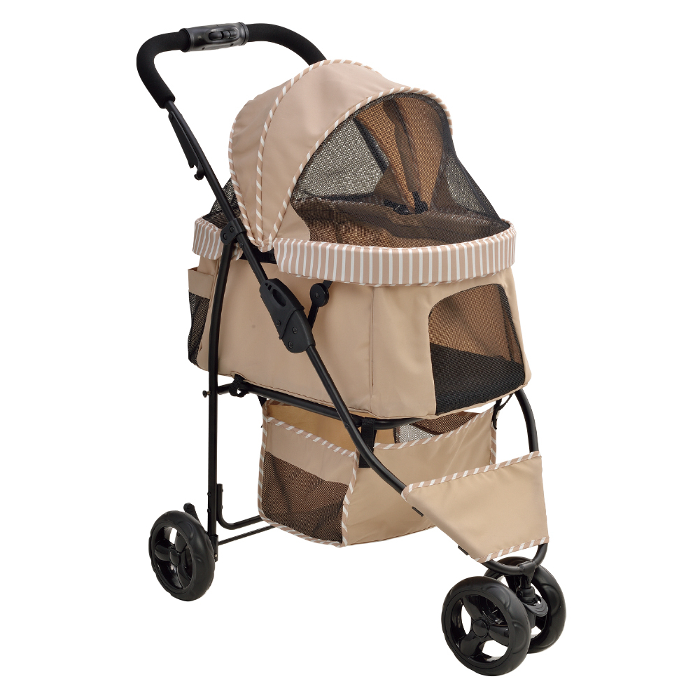わんわんカート スマートハンディ Safety ストライプベージュ