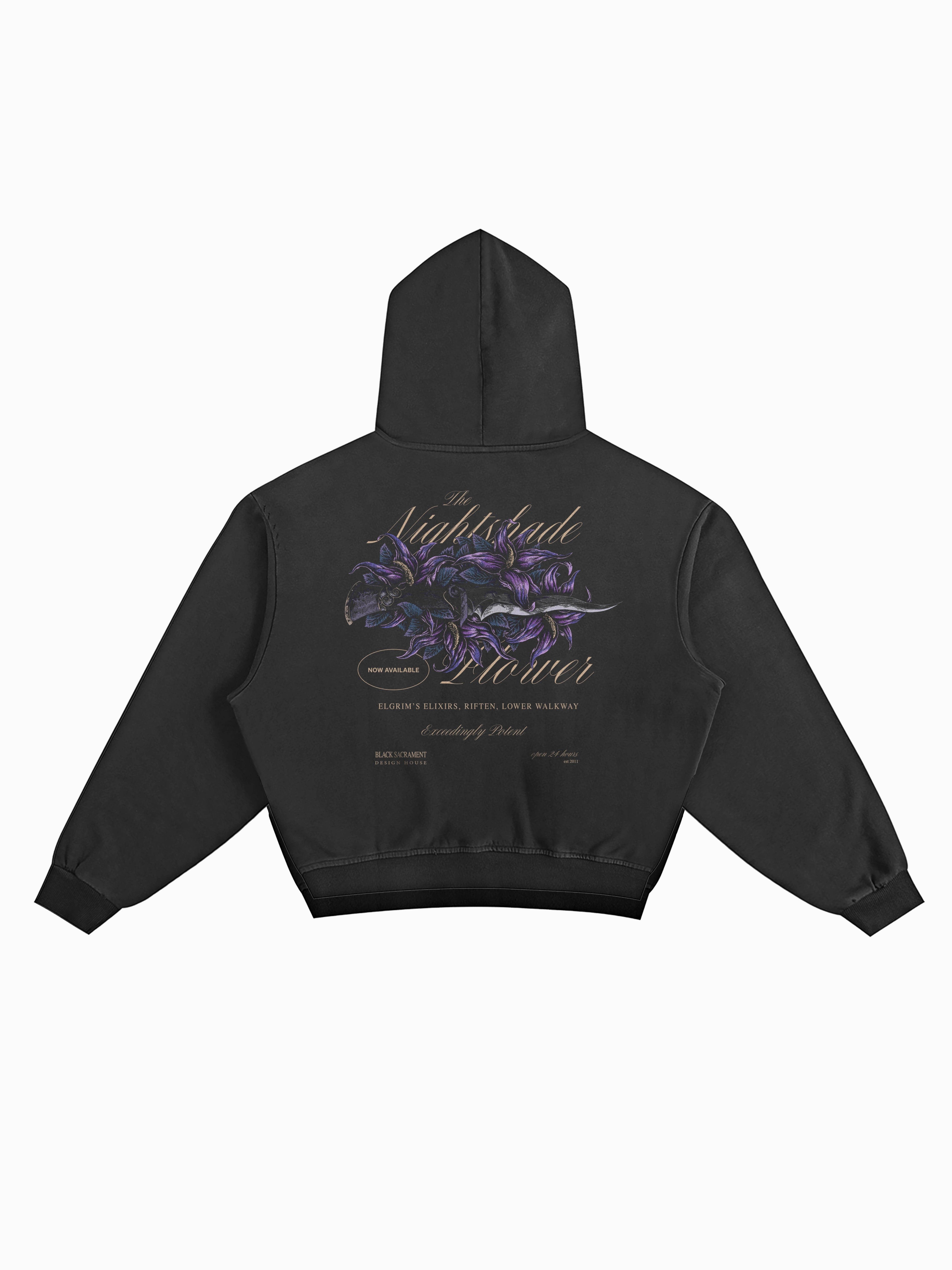 Nightshade Box Hoodie - Black