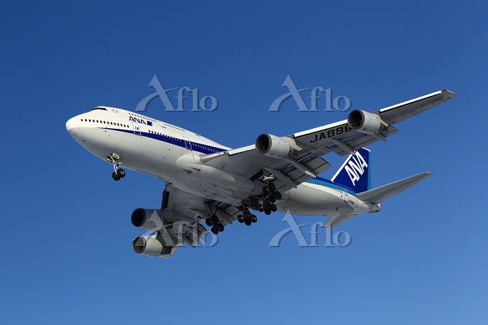 全日空ボーイング747 ジャンボジェット 北海道 [15790292]の写真素材