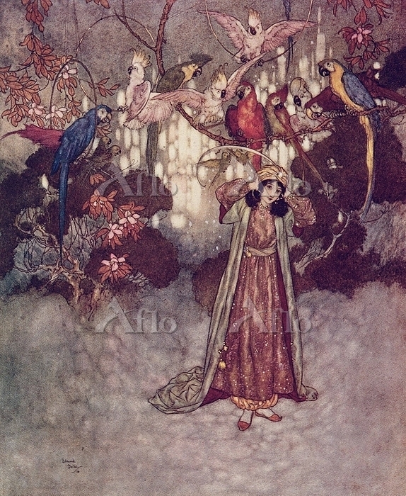 エドマンド・デュラック「美女と野獣」の挿絵 [124720903]のアート作品