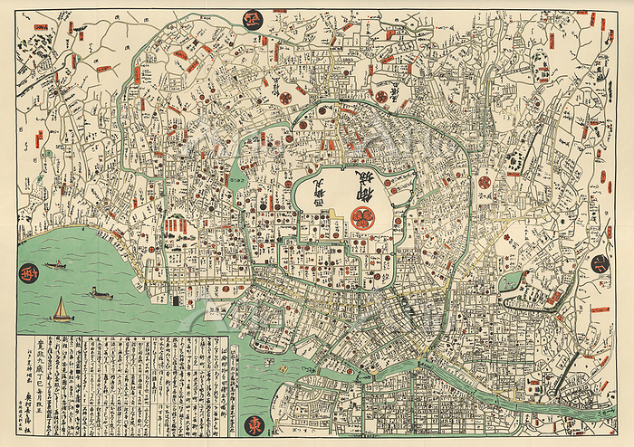 古地図 寛政版江戸図」 [184467620]のアート作品 - アフロ