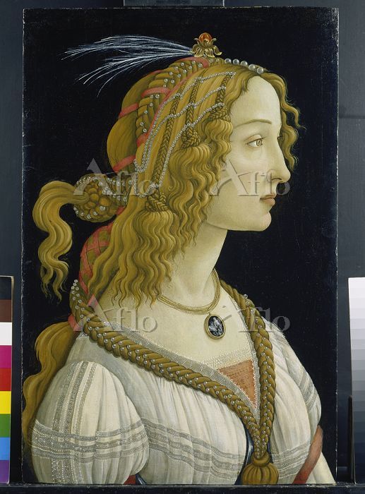 サンドロ・ボッティチェッリ「若い女性の肖像（シモネッタ・ヴ